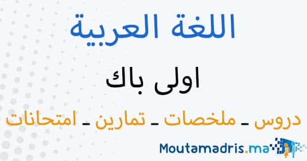 ملخصات دروس اللغة العربية اولى باك اداب وعلوم انسانية